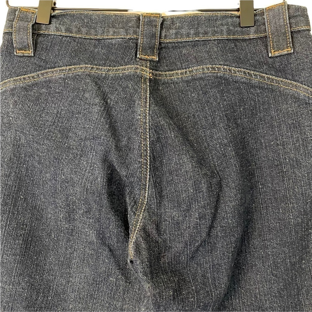 DKNY Vintage 80's look straight dark wash jeans with gold seams and no p… - Picture 7 of 10